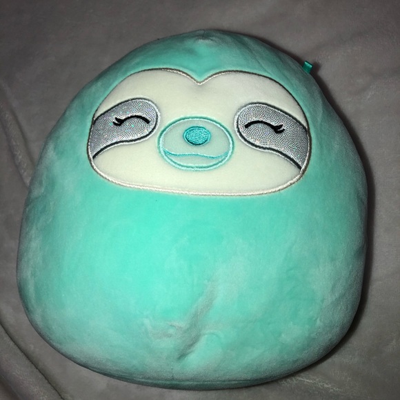 AQUA SLOTH SQUISHMALLOW 8” - Picture 2 of 5